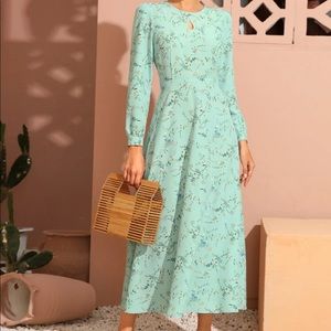 Blue floral prairie dress